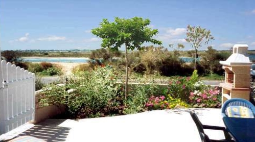 Blick vom Ferienhaus auf die Lagune